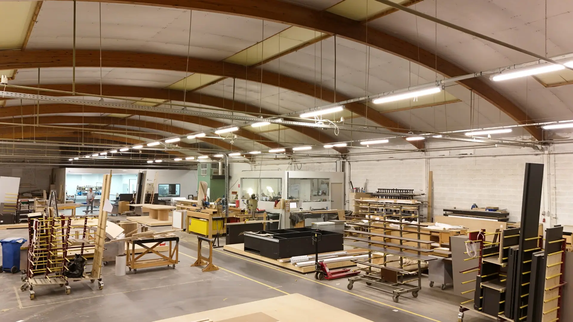 Lighting production hall